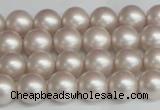 CSB1356 15.5 inches 6mm matte round shell pearl beads wholesale