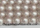 CSB1357 15.5 inches 8mm matte round shell pearl beads wholesale