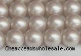CSB1358 15.5 inches 10mm matte round shell pearl beads wholesale