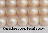 CSB1363 15.5 inches 10mm matte round shell pearl beads wholesale