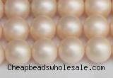 CSB1364 15.5 inches 12mm matte round shell pearl beads wholesale