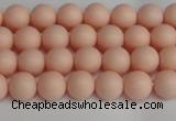 CSB1365 15.5 inches 4mm matte round shell pearl beads wholesale