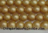 CSB1381 15.5 inches 6mm matte round shell pearl beads wholesale