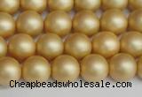 CSB1382 15.5 inches 8mm matte round shell pearl beads wholesale