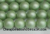 CSB1392 15.5 inches 8mm matte round shell pearl beads wholesale