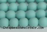 CSB1402 15.5 inches 8mm matte round shell pearl beads wholesale