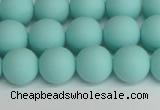 CSB1403 15.5 inches 10mm matte round shell pearl beads wholesale