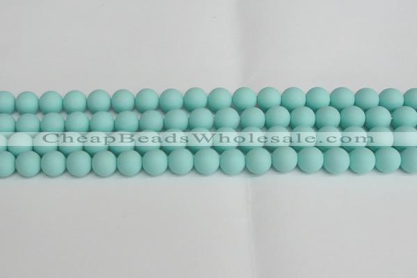 CSB1403 15.5 inches 10mm matte round shell pearl beads wholesale