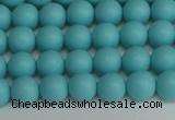 CSB1406 15.5 inches 6mm matte round shell pearl beads wholesale