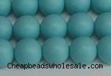 CSB1409 15.5 inches 12mm matte round shell pearl beads wholesale