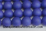 CSB1412 15.5 inches 8mm matte round shell pearl beads wholesale