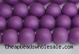 CSB1416 15.5 inches 6mm matte round shell pearl beads wholesale
