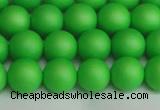 CSB1432 15.5 inches 8mm matte round shell pearl beads wholesale