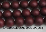 CSB1452 15.5 inches 8mm matte round shell pearl beads wholesale