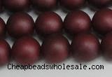 CSB1454 15.5 inches 12mm matte round shell pearl beads wholesale