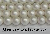 CSB1600 15.5 inches 4mm round matte shell pearl beads wholesale