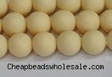 CSB1612 15.5 inches 8mm round matte shell pearl beads wholesale