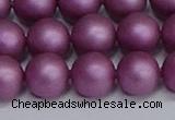 CSB1634 15.5 inches 12mm round matte shell pearl beads wholesale