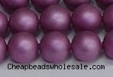 CSB1635 15.5 inches 14mm round matte shell pearl beads wholesale