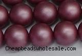 CSB1645 15.5 inches 14mm round matte shell pearl beads wholesale