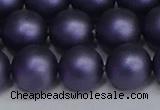 CSB1655 15.5 inches 14mm round matte shell pearl beads wholesale