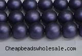 CSB1661 15.5 inches 6mm round matte shell pearl beads wholesale