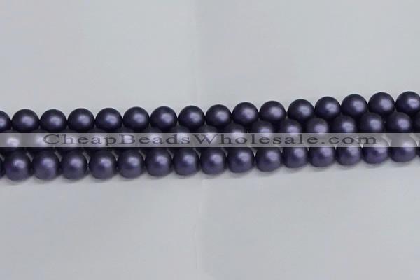 CSB1663 15.5 inches 10mm round matte shell pearl beads wholesale