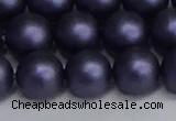 CSB1664 15.5 inches 12mm round matte shell pearl beads wholesale