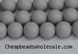 CSB1680 15.5 inches 4mm round matte shell pearl beads wholesale