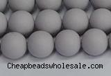 CSB1682 15.5 inches 8mm round matte shell pearl beads wholesale