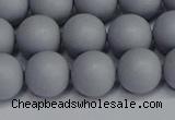 CSB1693 15.5 inches 10mm round matte shell pearl beads wholesale