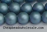 CSB1714 15.5 inches 12mm round matte shell pearl beads wholesale