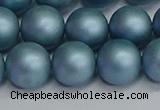 CSB1715 15.5 inches 14mm round matte shell pearl beads wholesale