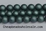 CSB1720 15.5 inches 4mm round matte shell pearl beads wholesale