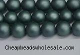 CSB1721 15.5 inches 6mm round matte shell pearl beads wholesale