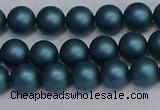 CSB1730 15.5 inches 4mm round matte shell pearl beads wholesale