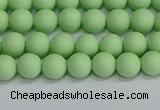 CSB1740 15.5 inches 4mm round matte shell pearl beads wholesale