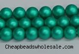 CSB1750 15.5 inches 4mm round matte shell pearl beads wholesale