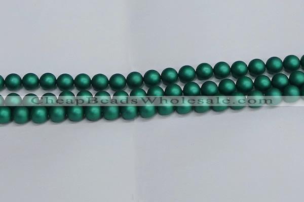 CSB1763 15.5 inches 10mm round matte shell pearl beads wholesale
