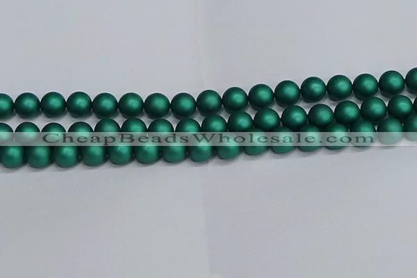 CSB1764 15.5 inches 12mm round matte shell pearl beads wholesale