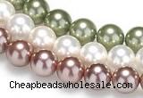 CSB19 16 inches 12mm round shell pearl beads Wholesale