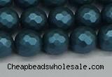 CSB1982 15.5 inches 8mm faceted round matte shell pearl beads