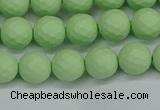 CSB1991 15.5 inches 6mm faceted round matte shell pearl beads