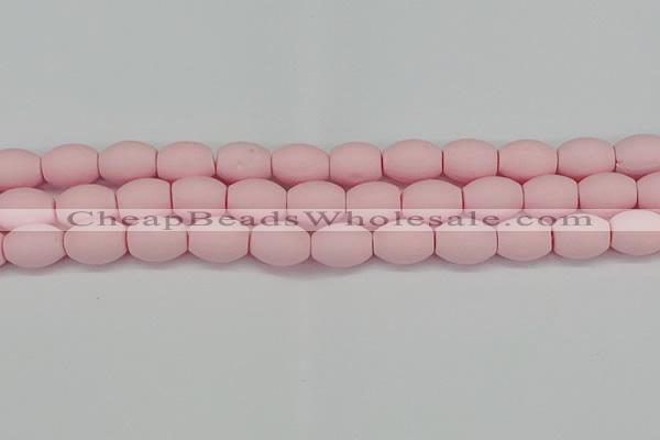 CSB2101 15.5 inches 10*14mm rice matte shell pearl beads