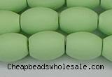 CSB2103 15.5 inches 10*14mm rice matte shell pearl beads