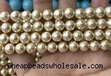 CSB2117 15.5 inches 10mm ball shell pearl beads wholesale