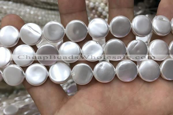 CSB2139 15.5 inches 16mm coin shell pearl beads wholesale