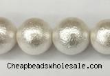 CSB2204 15.5 inches 12mm round wrinkled shell pearl beads wholesale