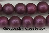 CSB2252 15.5 inches 8mm round wrinkled shell pearl beads wholesale
