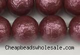 CSB2264 15.5 inches 12mm round wrinkled shell pearl beads wholesale